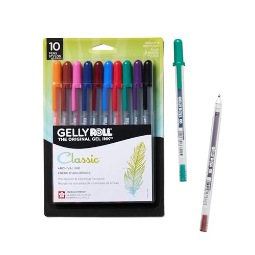 SAKURA Gelly Roll Classic Pens Set - 10 Medium Point Colors