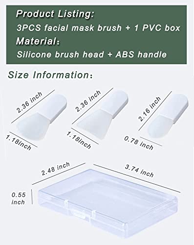 Silicone Face Mask Brush Set 3PCS Portable Makeup Spatula Applicators
