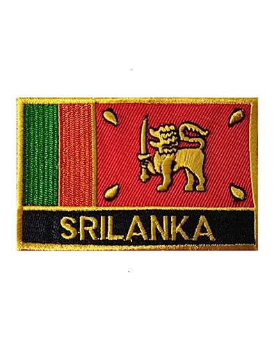 Sri Lanka Flag Patch Embroidered Iron On Tactical Military Badge