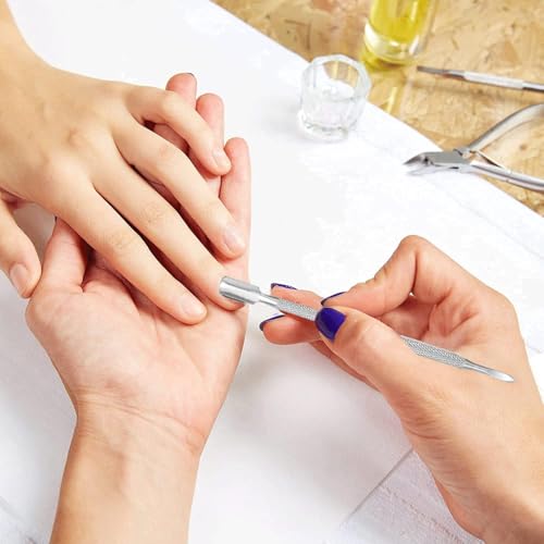 Metal Cuticle Pusher Tool Kit 4-Piece Stainless Steel Nail Cleaner