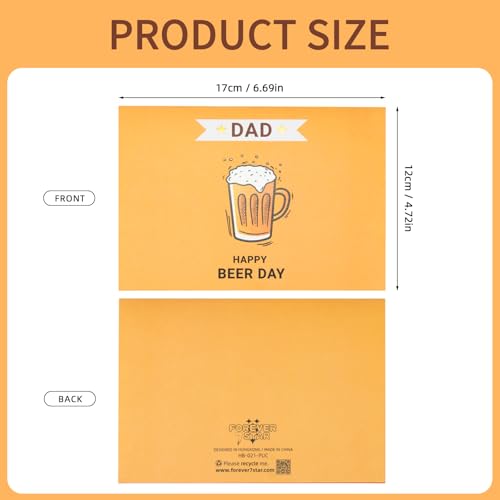 Funny Birthday Card for Dad with 3D Beer Motif - Unique Greeting