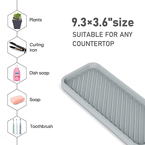 EG-SIPRO Silicone Kitchen Sink Organizer Tray, 9x3.7 Inch - 2 Pack