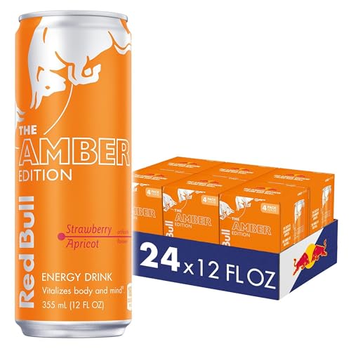 Red Bull Amber Edition Energy Drink Strawberry Apricot 12 Fl Oz 24 Pack