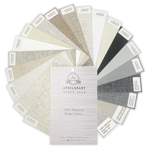 Aprilsmart 100% Blackout Motorized Roller Shade Fabric Sample