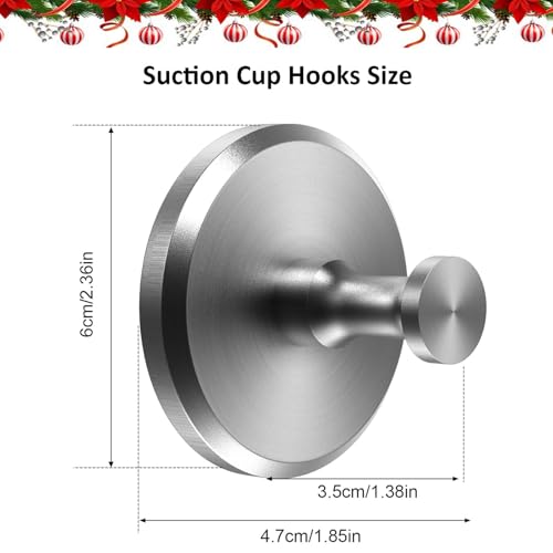 Suction Cup Wreath Hanger - No Drill Hooks for Doors & Windows, 2PCS