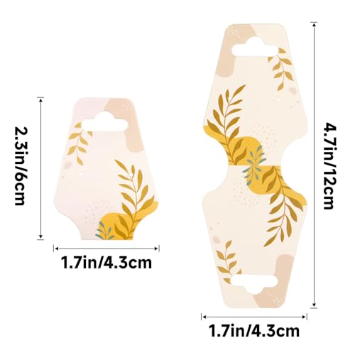 Joycraft 100Pcs Self-Adhesive Jewelry Display Cards - 4.7x1.7 in