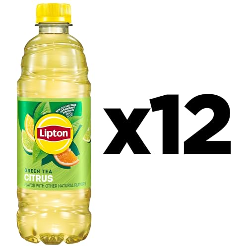 Lipton Green Tea Citrus Bottles Pack of 12 - Refreshing Iced Tea Drink
