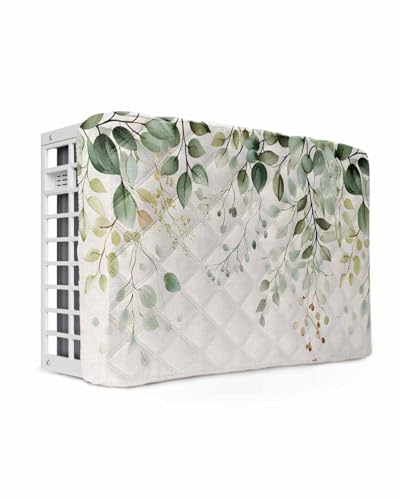 Hensabreni Insulated Indoor AC Cover, Sage Eucalyptus Print, 21x15x3.5 Inch