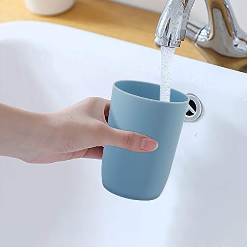 Stackable 4-Pack Plastic Bathroom Tumbler Cups - 280ml BPA-Free