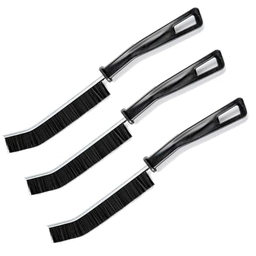 3-Pack Crevice Cleaning Brush Set - Non-Slip Grip, All-Surface Safe