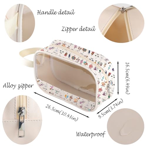 BCBA Clear Makeup Pouch Water-Resistant Cosmetic Travel Bag