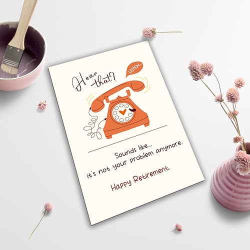 Cheeklee Funny Retirement Card for Him & Her - Humorous Leaving Card & Gift - Retirement Celebration for Friends, Bosses, Family - 8.1 x 5.3 Inches