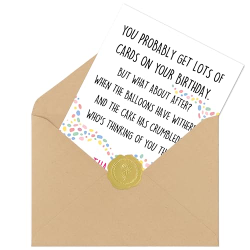 Funny Belated Birthday Card - Humor Gift for Friends & Family