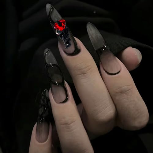 LUNARWHIRL 20Pcs 3D Alloy Snake Nail Art Charms Multicolor