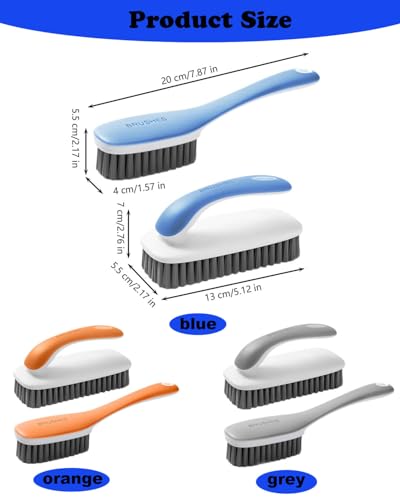 2 Pack Soft Bristle Laundry Stain Remover Scrub Brush Set