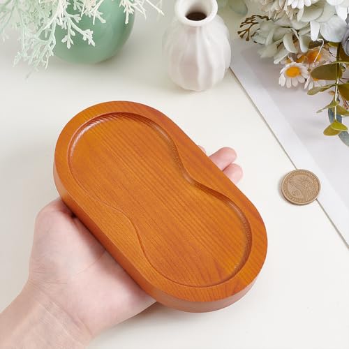 Wooden Salt and Pepper Grinder Tray - 2 Slot Storage Holder