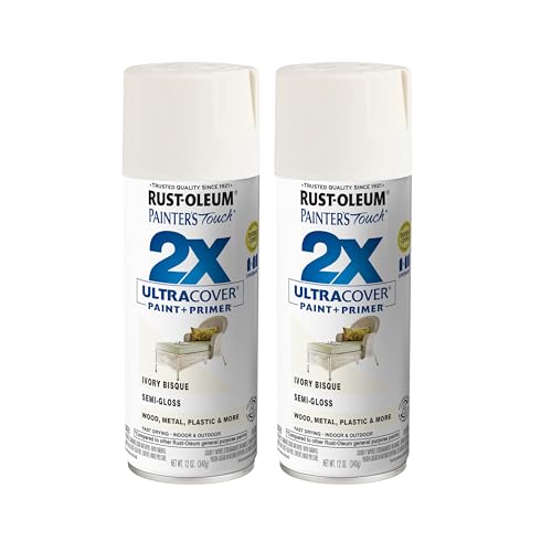 Rust-Oleum Painter's Touch 2X Ultra Cover Spray Paint, Ivory Bisque - Fast Dry, Durable, Any Angle Spray
