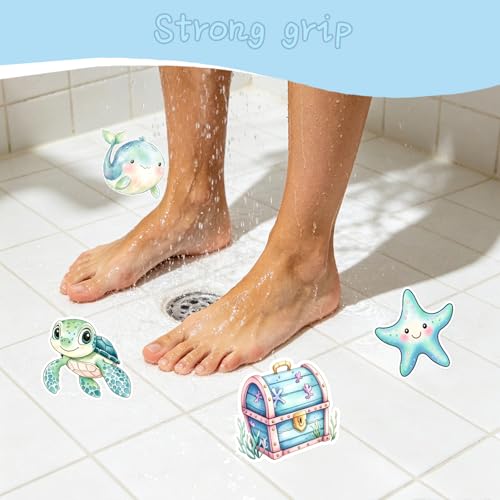 25 PCS Sea Creature Anti-Slip Stickers for Bathtub & Shower Safety