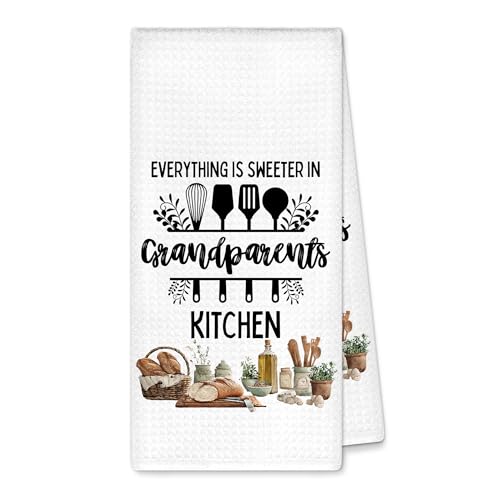Decorative Kitchen Towels for Grandparents - 16x24 Inches