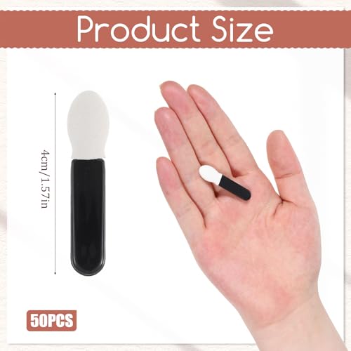 Salbsever 50 Pack Double-Sided Eyeshadow Sponge Applicators, Portable Mini Makeup Brushes