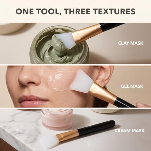 Dual-Use Face Mask Applicator Brush and Mixing Scraper Tool