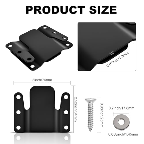 Eunenete Heavy-Duty Sectional Sofa Connector Brackets, 2.95"x2.6", 4-Pack