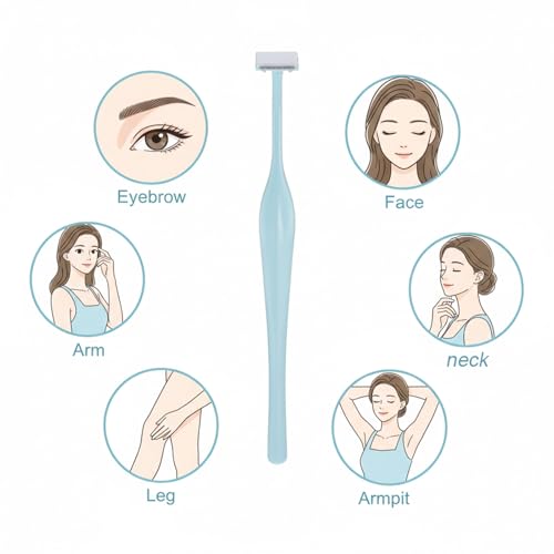 Jxiwfvl 6 PCS Face Dermaplane Razors Set with Japanese Stainless Steel Blades