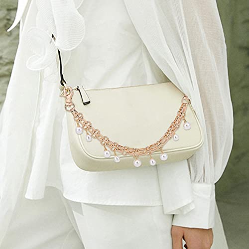 Gold Pearl Bag Charms Set - 2pcs 9.8 Inch Replacement Straps