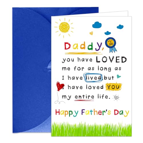 Heartfelt Father's Day Card for Daddy from Kids - 4x6