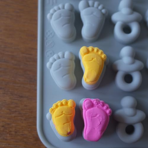 ScivoKaval Baby Shower Silicone Mold for Chocolate, Candy, and Cake Toppers