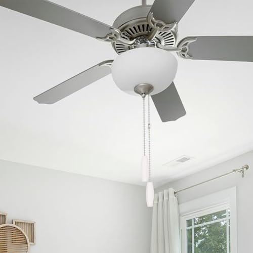 12-Inch Ceiling Fan Pull Chain Set - 2 Pack with Wooden Pendant