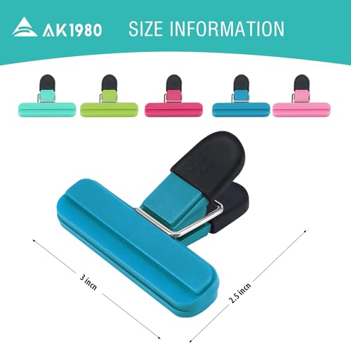Reusable Food Bag Clips Pack of 5 - Strong Sealing Clips for Food Storage, Fruits & Snacks