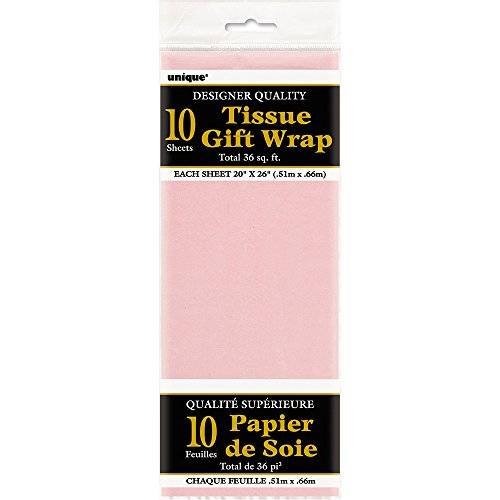 Pink Tissue Paper Sheets 20x26 Inches - Pack of 10 for Gift Wrapping & Crafts