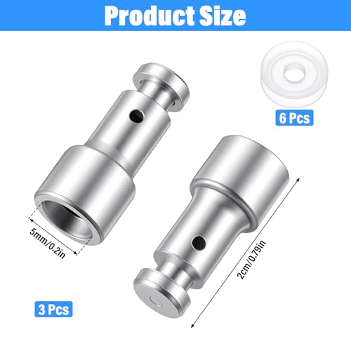 3 Pack Universal Pressure Cooker Float Valve & Silicone Gaskets
