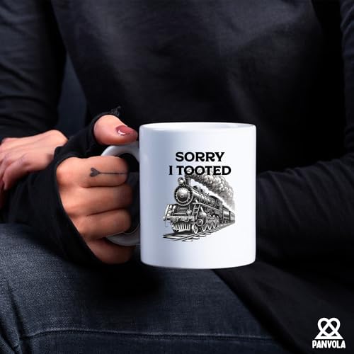 Funny Sorry I Tooted Ceramic Mug 11oz White - Train Gift Coffee Cup