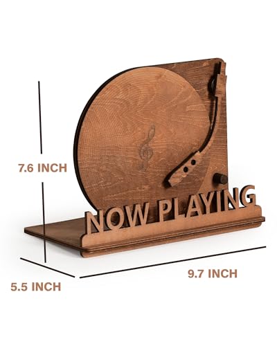 Now Playing Vinyl Record Stand - Tabletop Holder for LPs