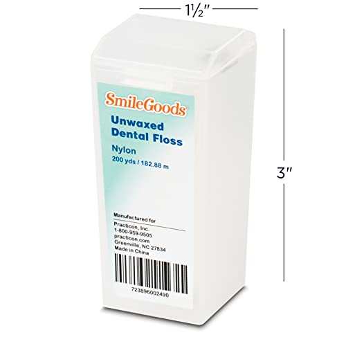 Practicon SmileGoods Unwaxed Dental Floss 200 Yard Nylon Refill