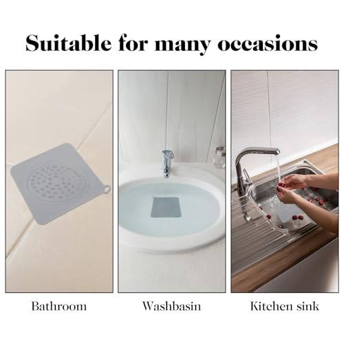 Sorcristy 8x8 Inch Floor Drain Cover - Anti-Odor PVC Sink Stopper, 2 Pack
