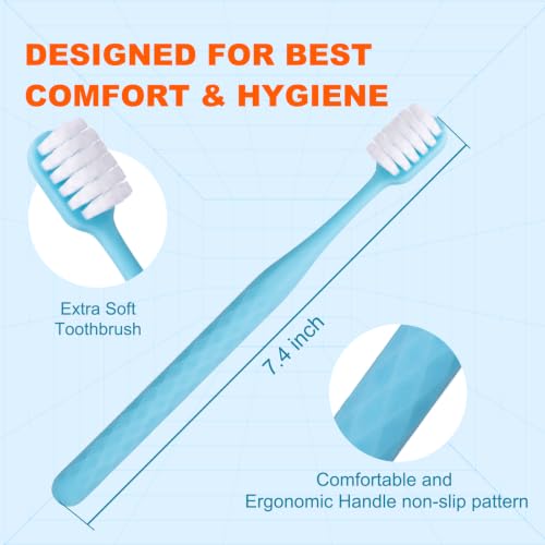 Navona 6-Pack Extra Soft Nano Toothbrushes for Sensitive Gums & Teeth