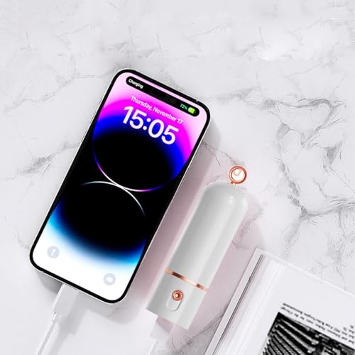 AOCOOLFAN White Portable Handheld Fan - USB Rechargeable, 3 Speed, Travel Essential