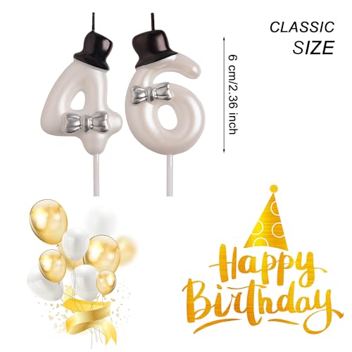 46th & 64th Birthday Candle Set | Smokeless Dual-Digit Design
