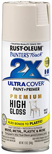 Rust-Oleum Painter's Touch 2X Ultra Cover Spray Paint High Gloss White Sand 12oz
