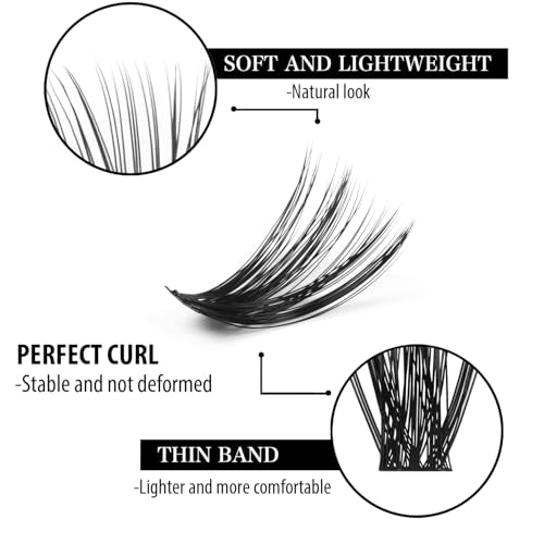 Muselash DIY Lash Clusters Kit 530pcs Pre-Mapped Wispy Eyelash Extensions