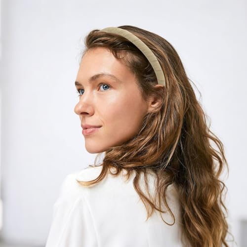 WHAVEL Thin Fabric Headbands for Women 5-Pack Non-Slip Hair Bands