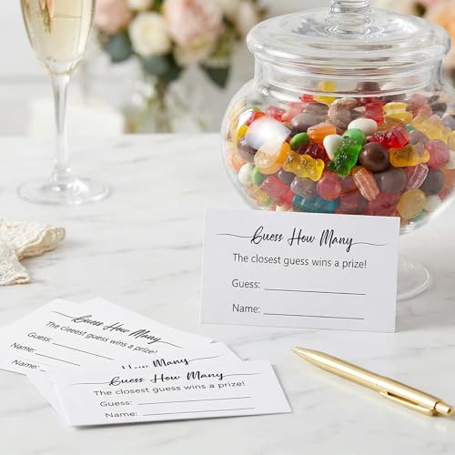 Guess How Many Game Cards - 50 Pack for Baby Shower & Parties