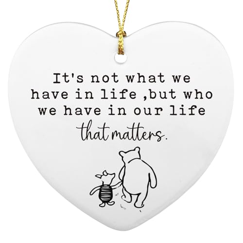 Best Friend Ceramic Heart Ornament - Friendship Keepsake Gift (CO030)