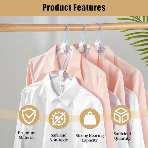 50 Pcs Hanger Connector Hooks - Space-Saving Clothes Organizer