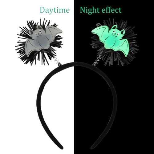 ANBALA 3Pcs Glow in the Dark Pumpkin Headband Halloween Hair Accessories