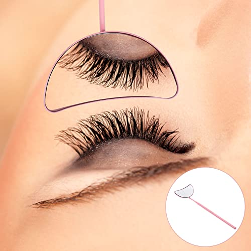 Beaupretty Half Moon Eyelash Extension Inspection Mirror - Portable Handheld Tool for Lash Artists