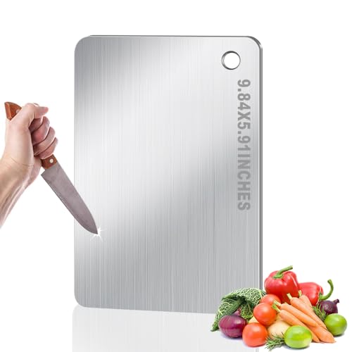 BLOCE Mini Titanium Cutting Board - Durable Non-Stick Metal Chopping Block